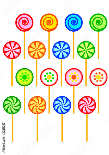 Collection of lollipops