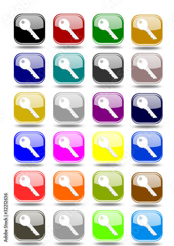 Set keys buttons various colors