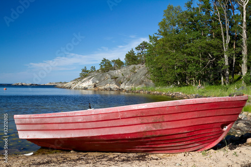 Red boat.