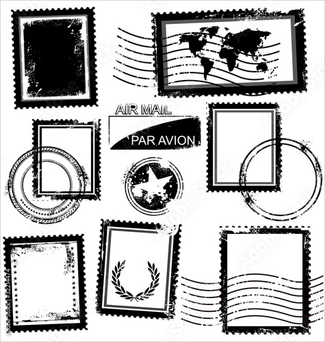 Blank grunge Postage Stamps
