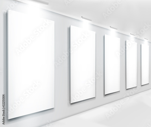Display in gallery. Vector illustraction.