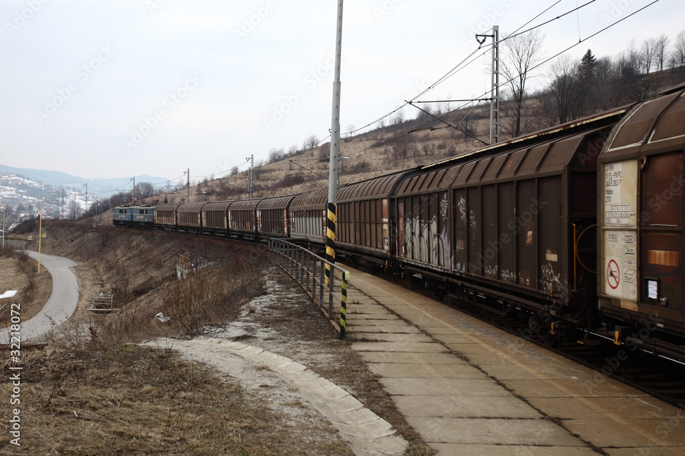 Obraz premium Running train