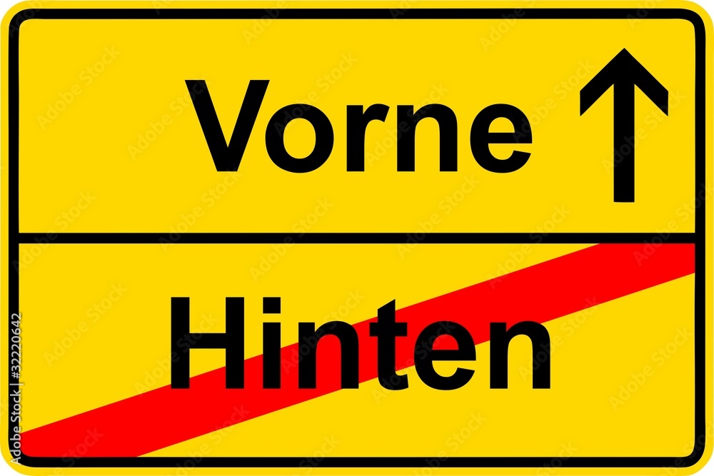 Fototapeta premium ortsschild01-hinten_vorne