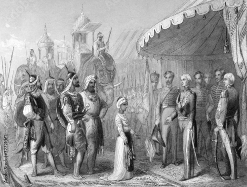 Submission of Maharaja Singh to Hardinge at the end of Sikh War photo