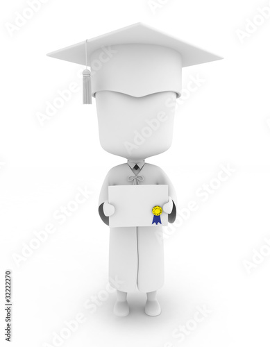 Graduate Showing His Certif...