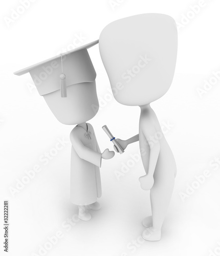 Kid Accepting His Diploma