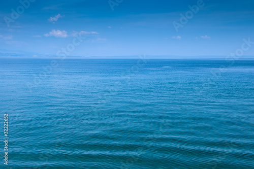 Turquoise - blue sea background with copyspace. Adriatic sea.