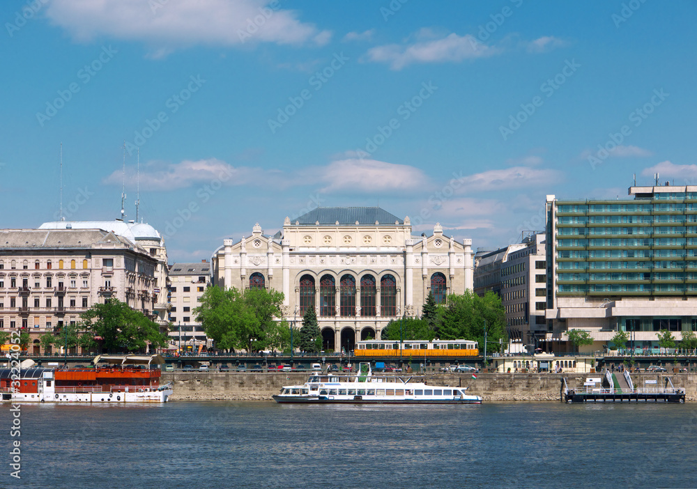 Bank of the Danube river, Budapest, Hungary