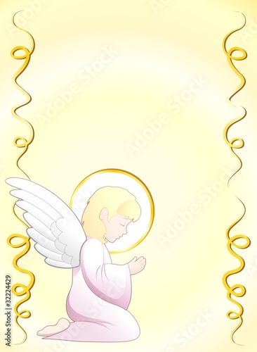 Prima Comunione Angelo Sfondo-First Communion Angel Background