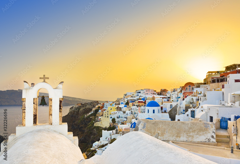 Fototapeta premium Santorini sunset (Oia) - Greece