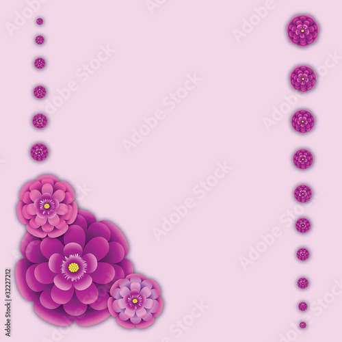 Peony floral background. Vector illustration