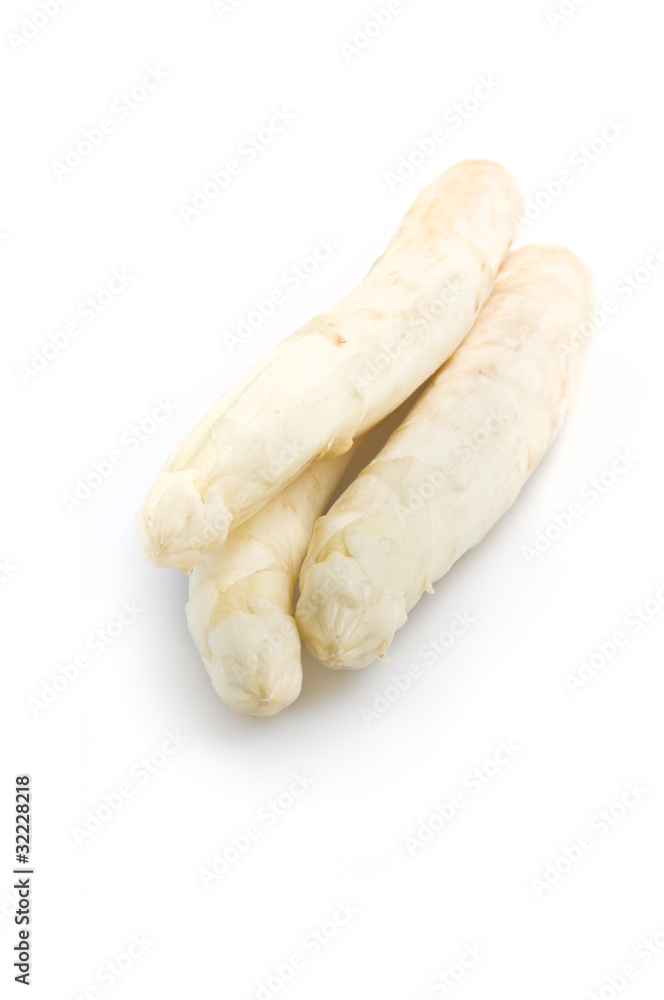 Beautiful white jumbo asparagus close up shoot Beautiful white jumbo asparagus close up shoot