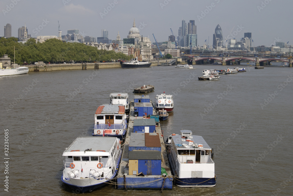 London. England. River Thames and City. London. England. River Thames and City.