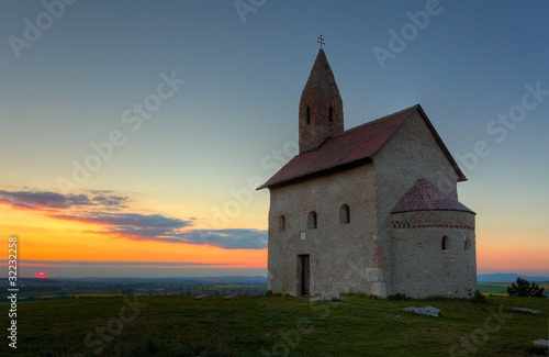 Nice Catholic Church in at sunset.