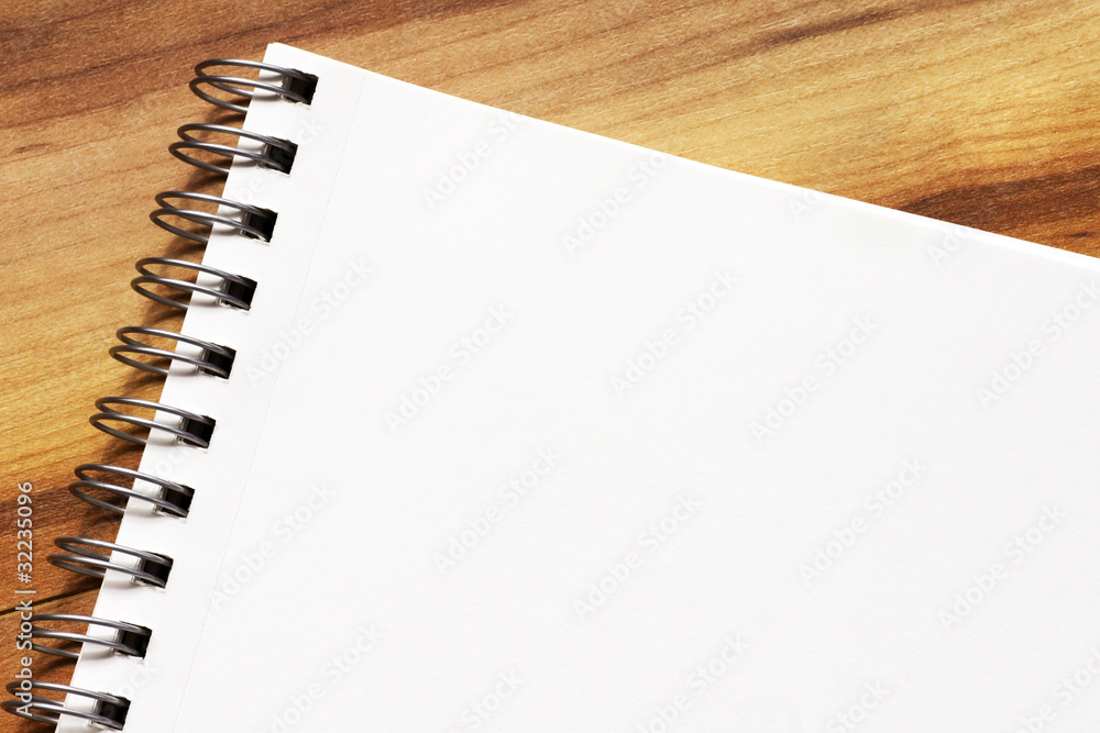 Blank page notepad