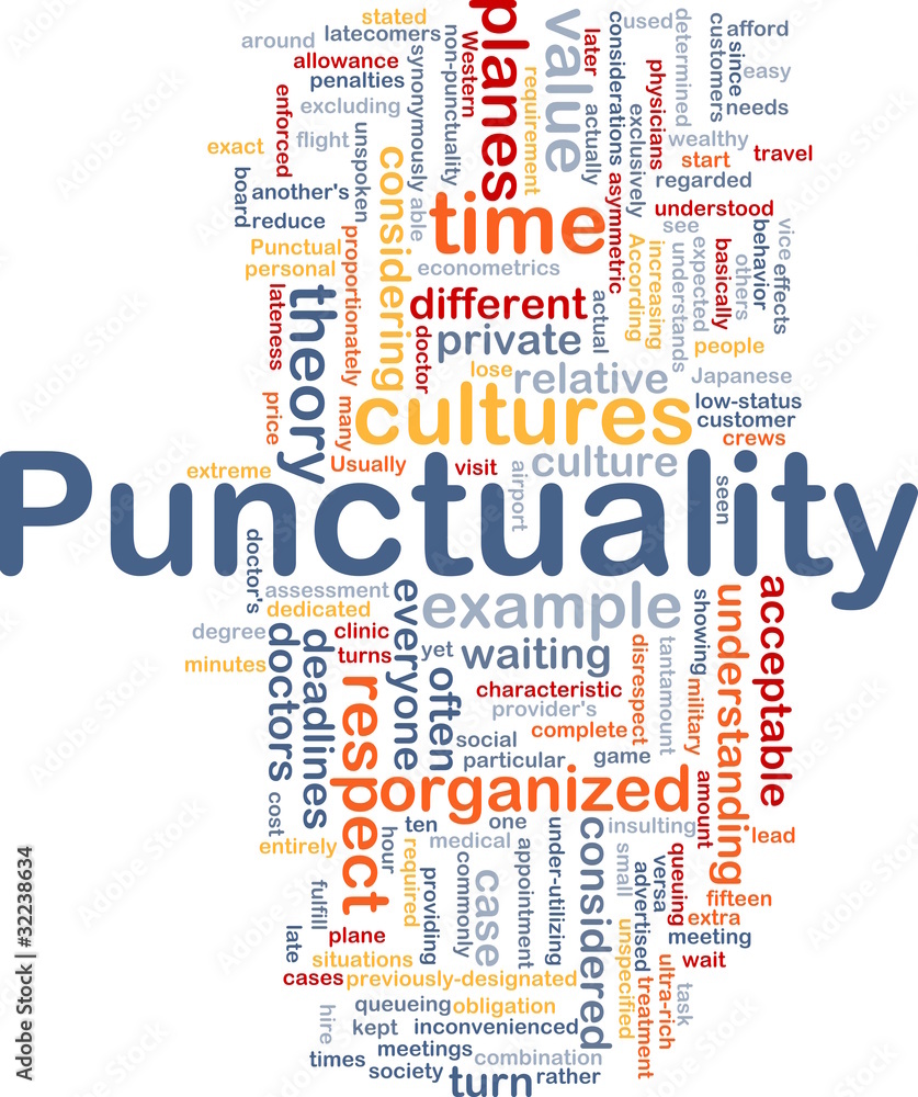 Punctuality background concept
