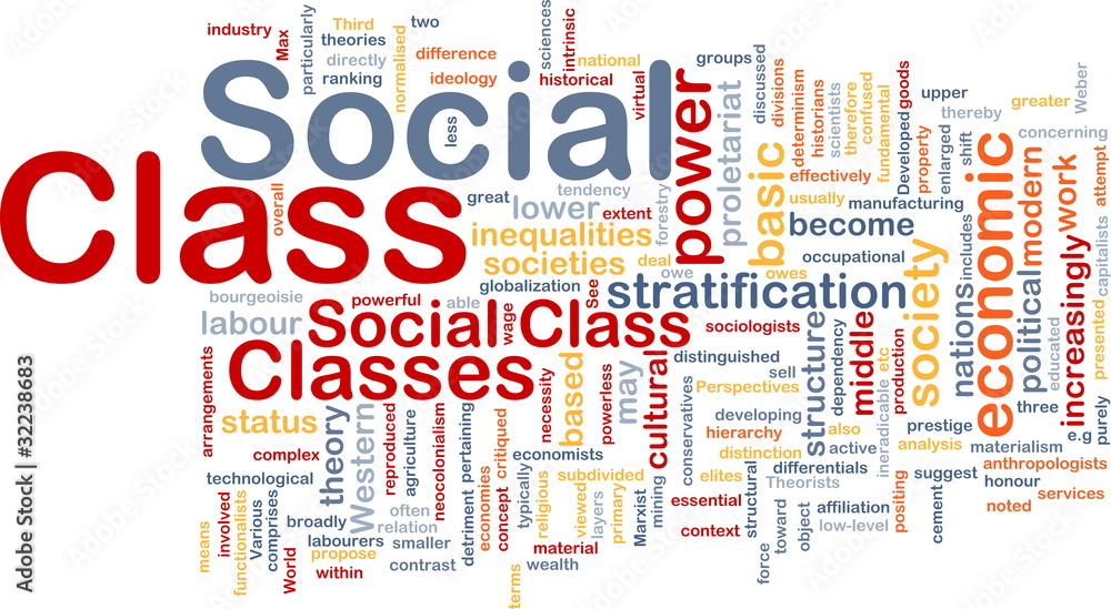 Social class background concept
