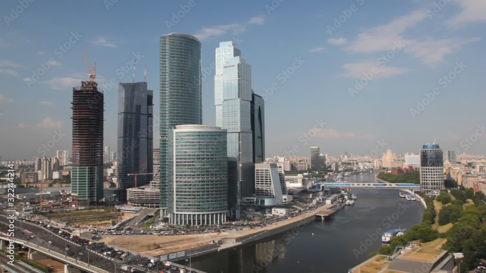 Modern Business Center at sunny day Modern Business Center at sunny day