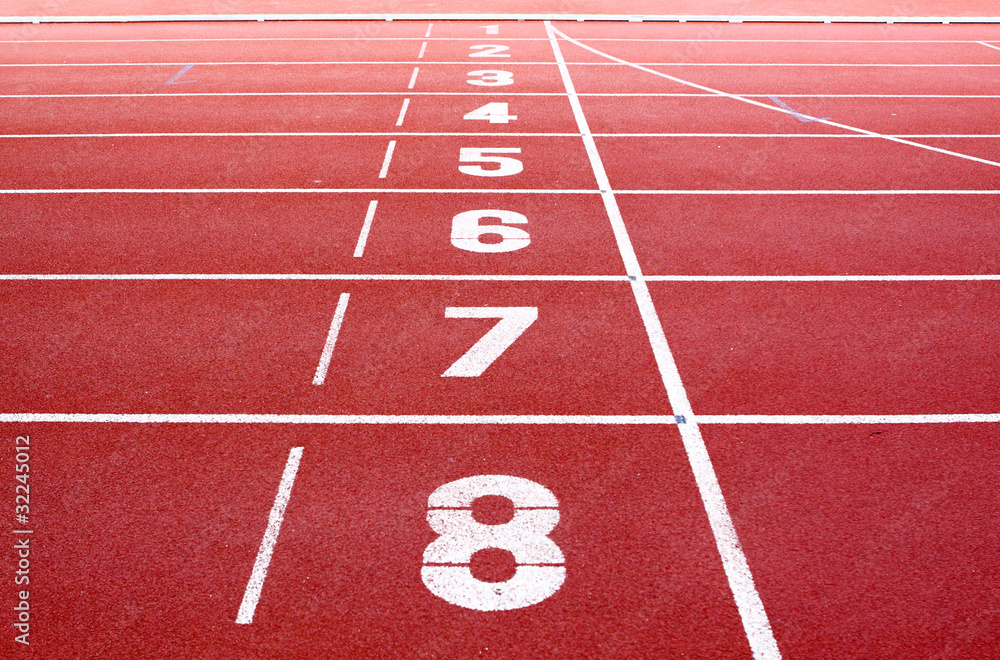 Starting lane of running track