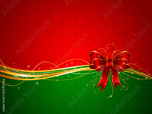 Christmas background with bow