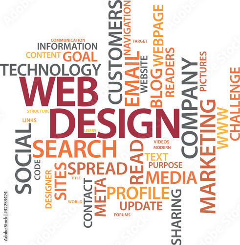 Web design word cloud