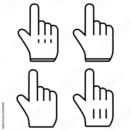 Computer Maus Computermaus Mauszeiger Cursor Hand Set 3