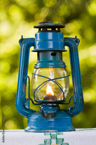 old oil lamp in the nature - lantern