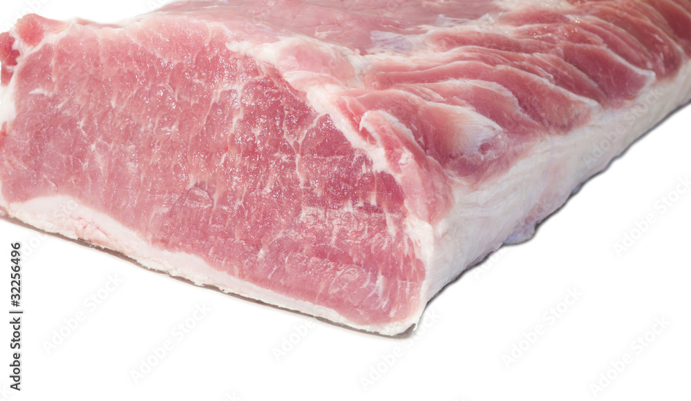 Pork loin isolated on white