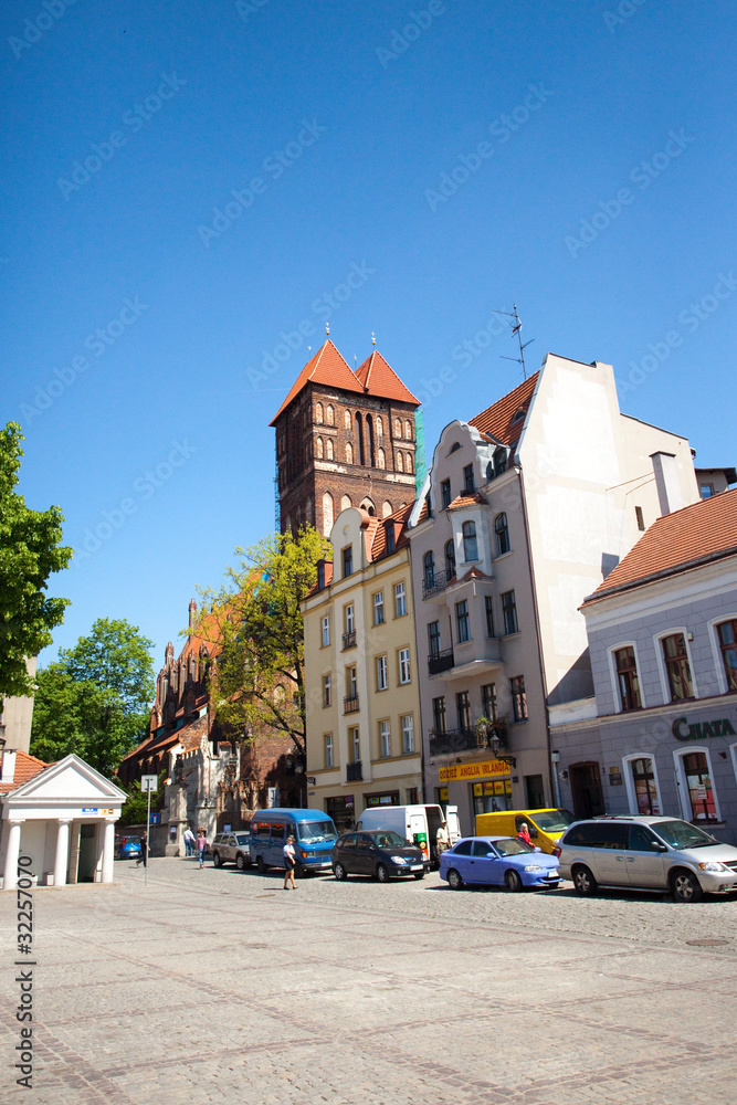 Obraz premium Church of Sts. Jacob -monument in Torun,Poland