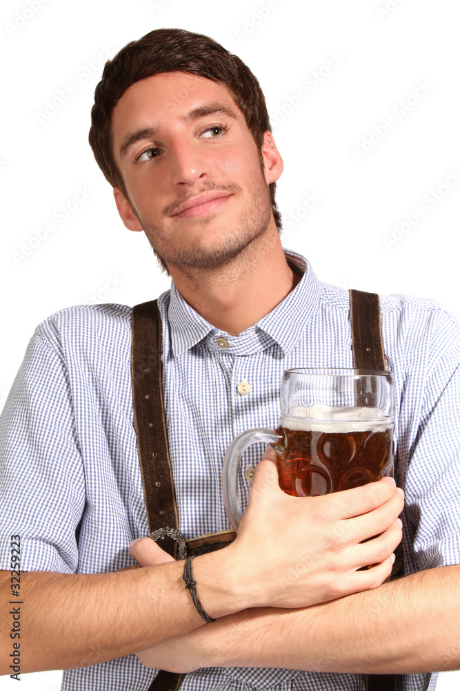 Mann mit Bierkrug