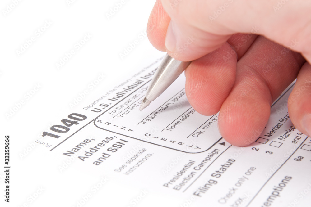 Obraz premium Tax form