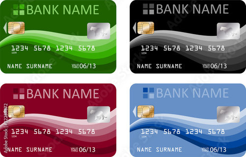 credit cards - vector