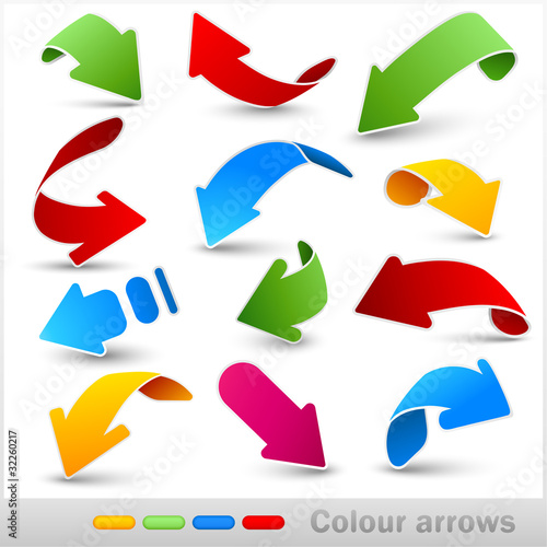 Collection of colour arrows