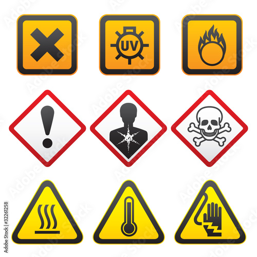 Warning symbols - Hazard Signs-Forth set