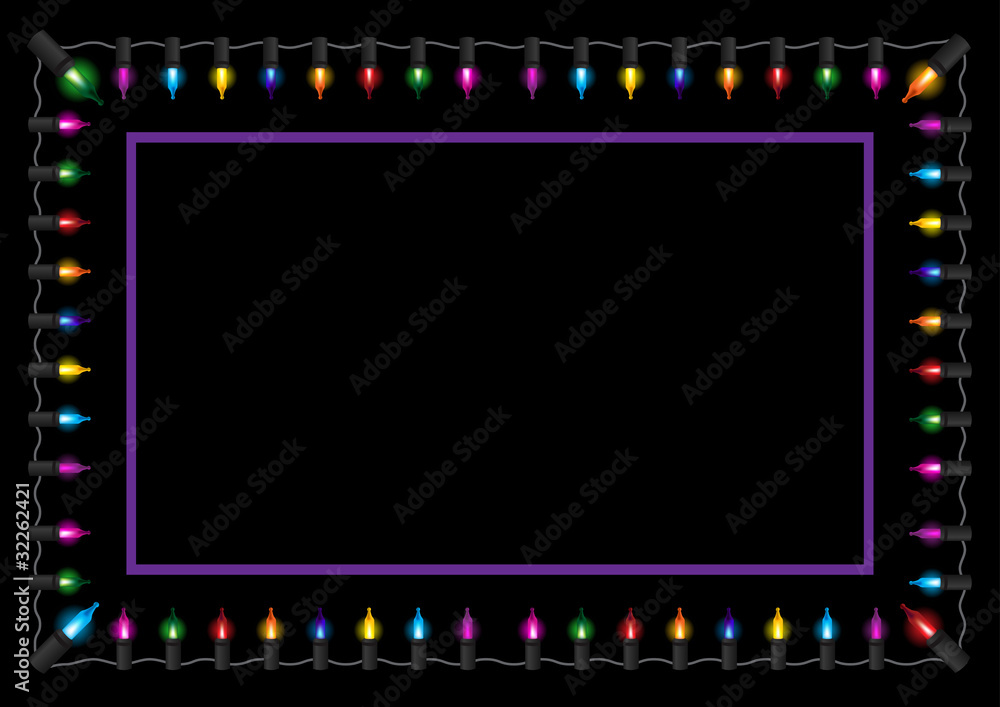 Christmas glow light border vector illustration Christmas glow light border vector illustration