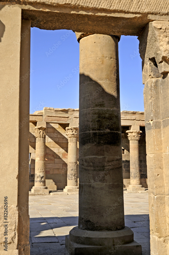 Temple to Isis, Horus and Osiris on Philae Island in Egypt