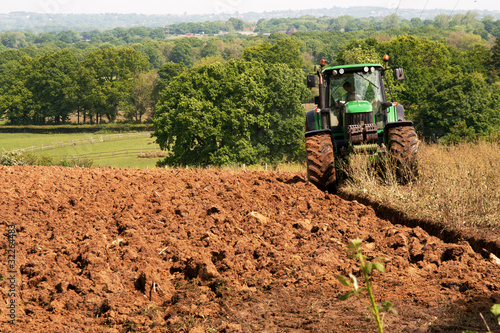 Tractor ploughing