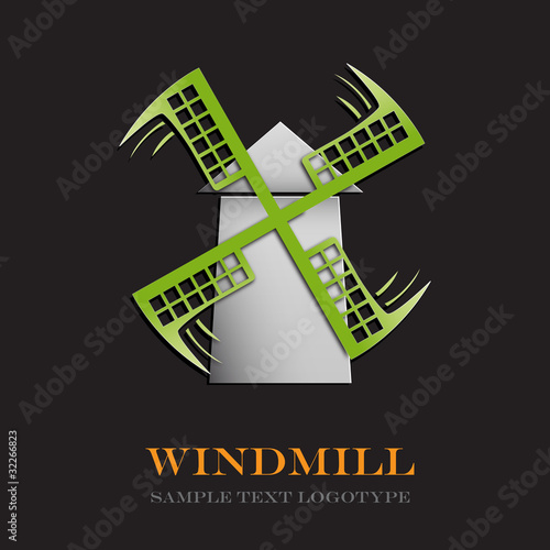 Logo windmill, wind energy # Vector
