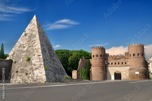 Photography Pyramid of Cestius near the Porta San Paolo