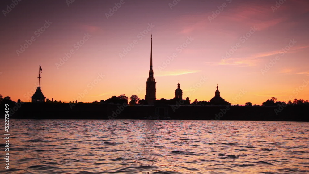 Petropavlovskaya Fortress on bank of Neva, St. Petersburg Petropavlovskaya Fortress on bank of Neva, St. Petersburg