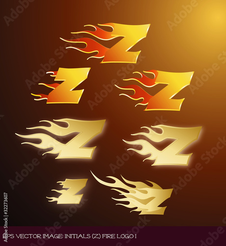 eps Vector image:initials（Z）fire logo I