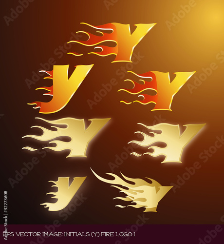 eps Vector image:initials（Y）fire logo I