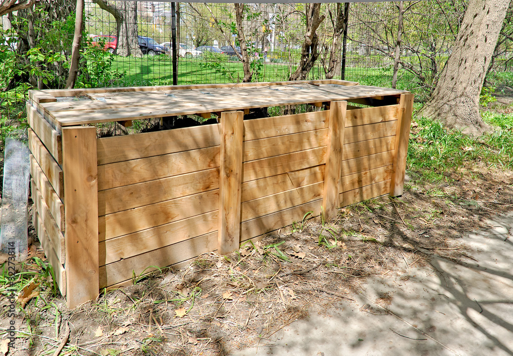 Fototapeta premium Wooden container for Compost bins