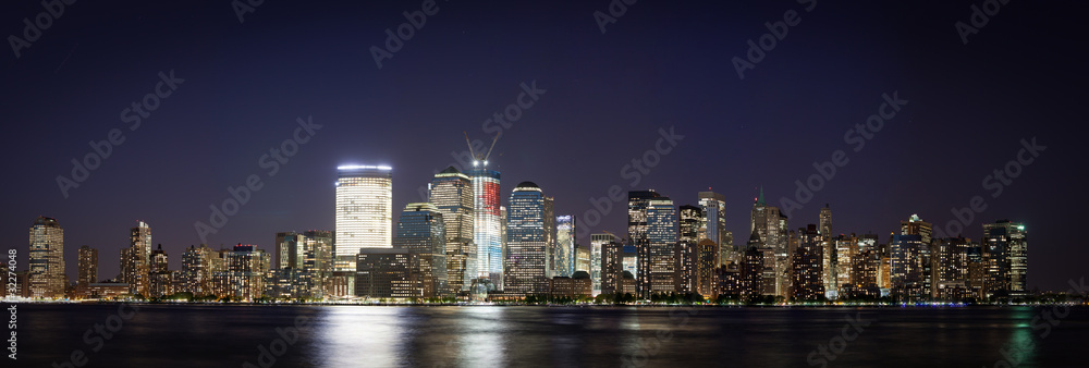 NEW YORK CITY may 5, 2011. Lower Manhattan at sunset panorama fr