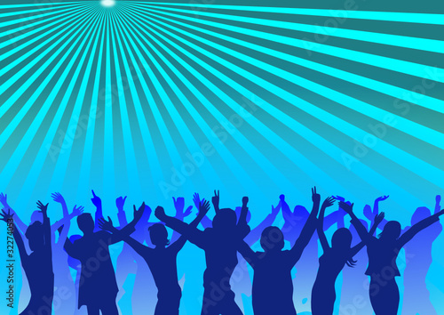 People celebrating, vector image