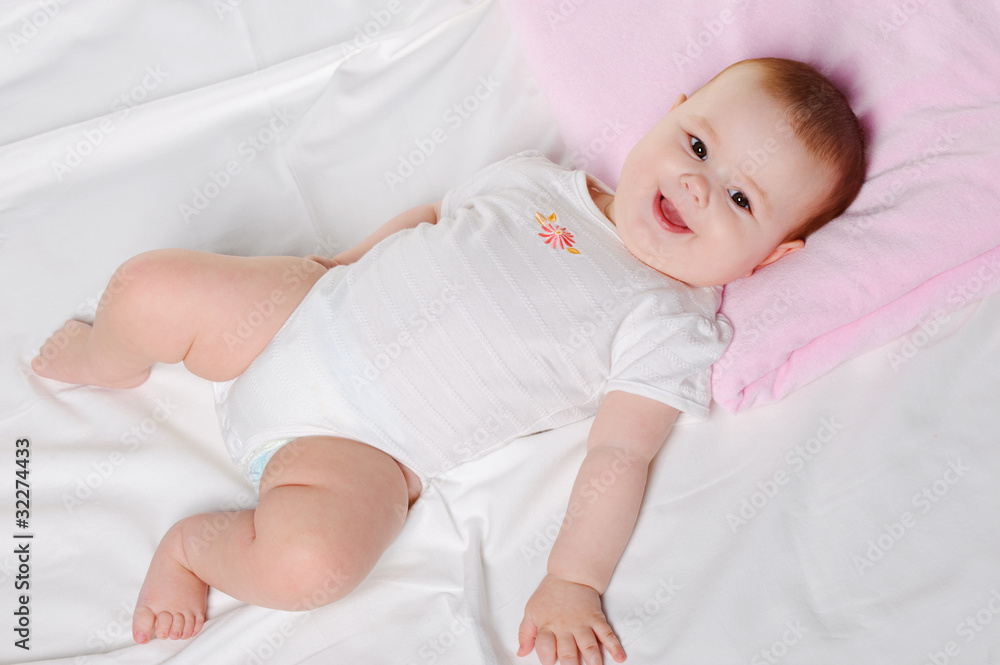 The baby lays The baby lays