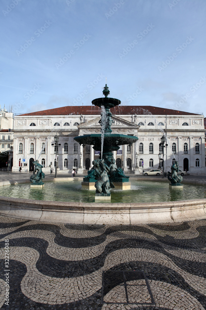Naklejka premium Rossio square in Lisbon