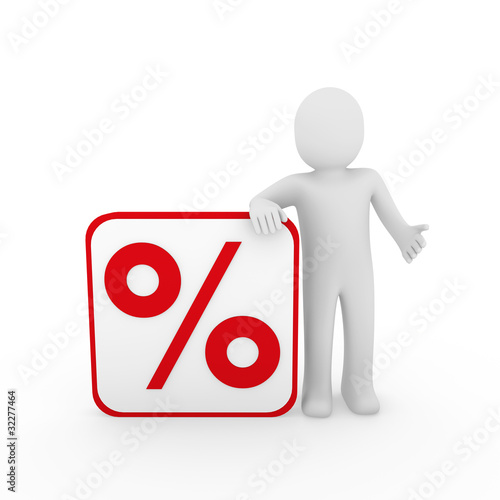 3d man sale percentage red