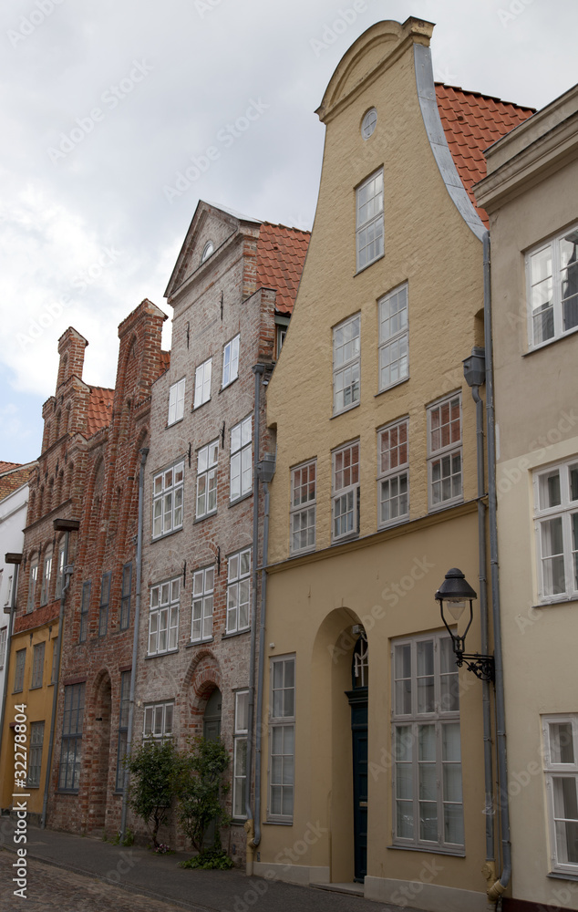 Naklejka premium Bürgerhäuser in Lübeck, Schleswig-Holstein,Deutschland