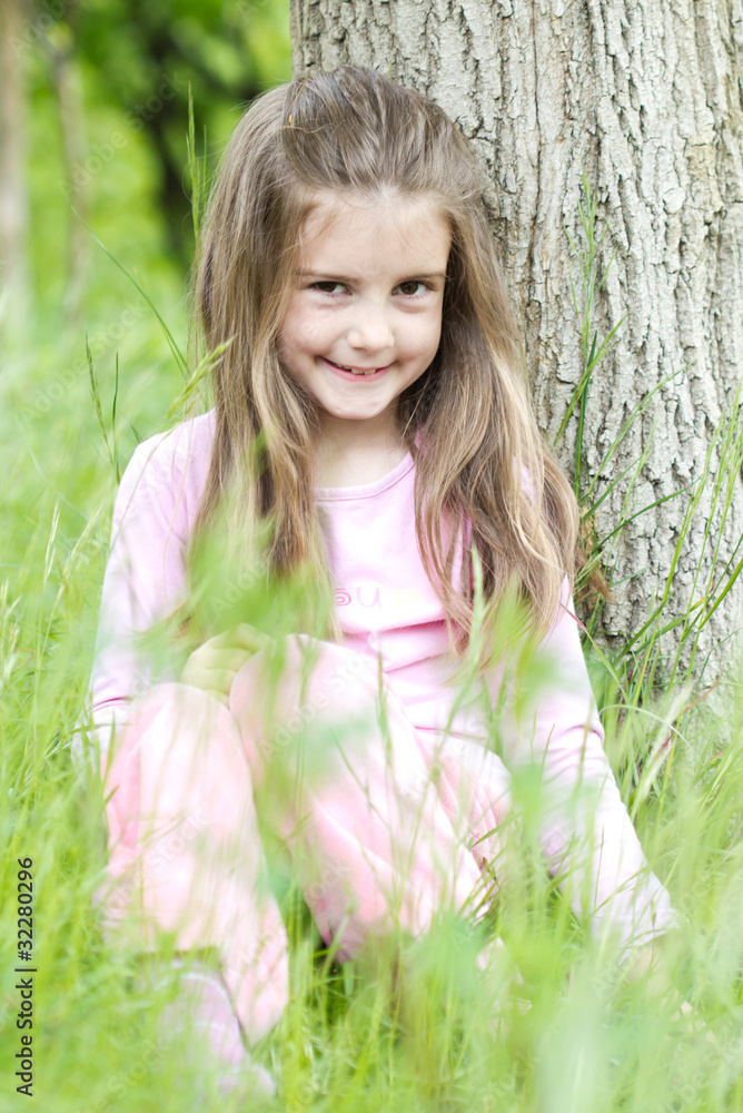 little girl on grass little girl on grass